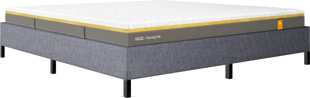 ที่นอนยางพาราแท้ 6 ฟุต NOOZ SUNNY LITE EVO  มาพร้อมกับฐานเตียง 6 ฟุต NOOZ PIXEL BED FRAME (ไม่มีหัวเตียง)